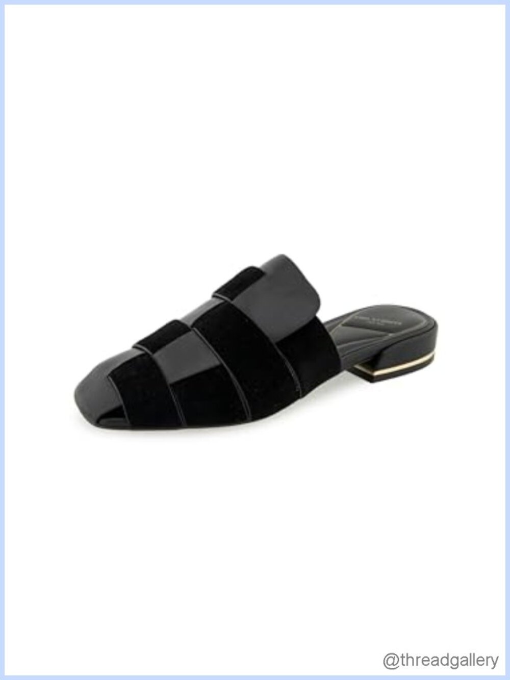 Kenneth Cole New York Faina Leather Mule Block Heel Slide Slip-On Shoe